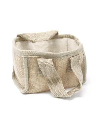 Cesta pequeña de yute - 16x10x12cm - Natural