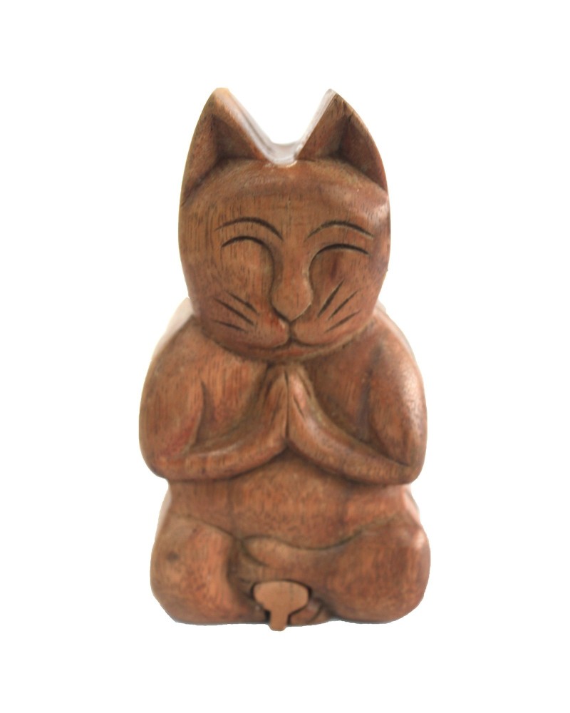 Caja mágica de Bali - gato de yoga