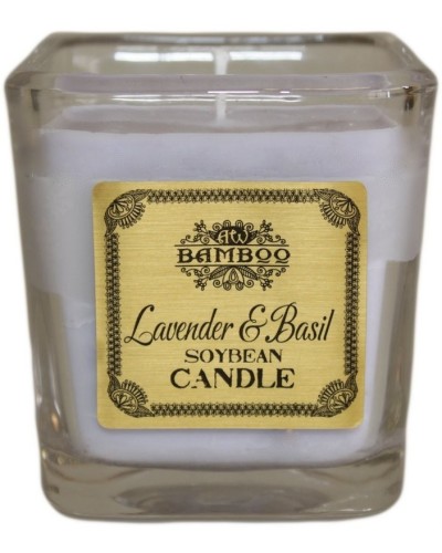 Vela de Cera de Soja - Lavanda y albahaca