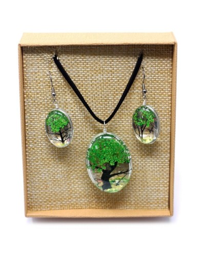 Flores Prensadas - Arbol De La Vida - Verde