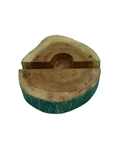 Lrg Gamal Wood Phone Holder - Greenwash