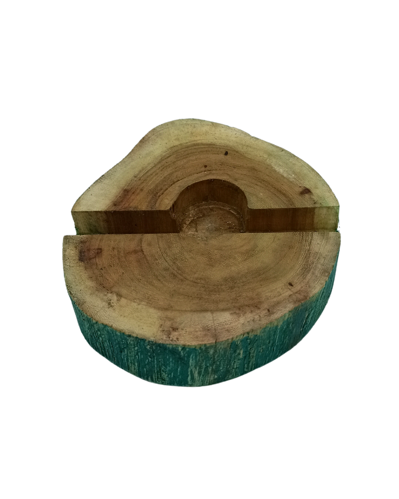 Lrg Gamal Wood Phone Holder - Greenwash