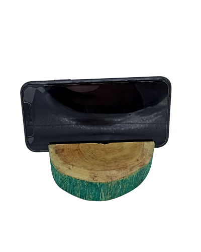 Lrg Gamal Wood Phone Holder - Greenwash