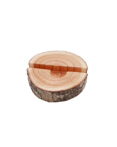 Small Log Phone Holder (full slice) - Natural
