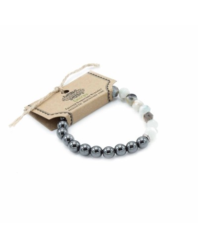 Pulsera de Piedra Preciosa Tallada - Jade de Montaña Magnético