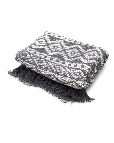Mantas Boho Comfort - 125x150cm - Gris Geométrico
