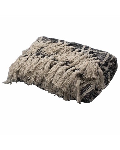 Mantas Boho Comfort - 125x150cm - Black & Biege Regency
