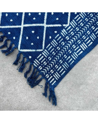 Manta índigo hecha a mano - 170x120cm - Midnight Heerak