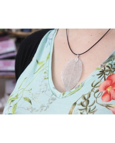 Collar - Hoja de valor - Plata